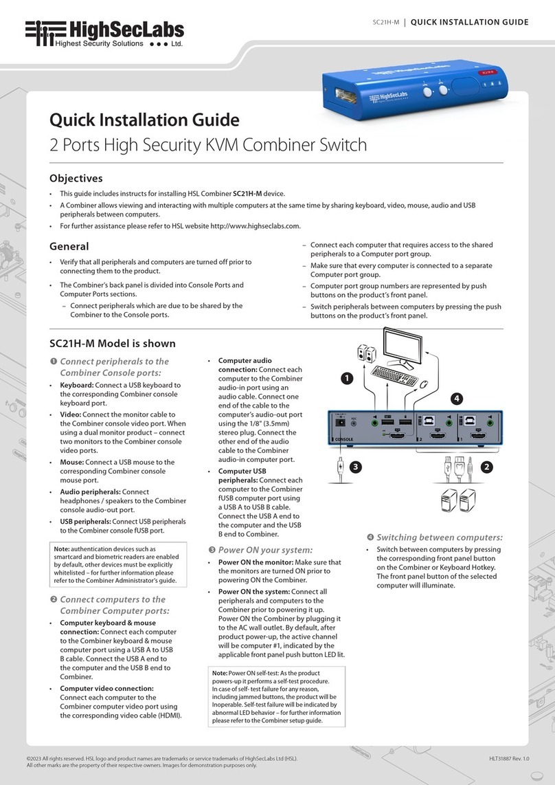High Sec Labs SC21H-M User manual High Sec Labs SC21H-M User manual