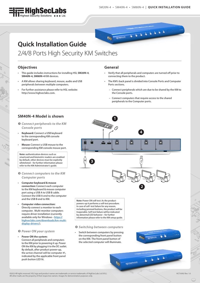 High Sec Labs SM20N-4 User manual