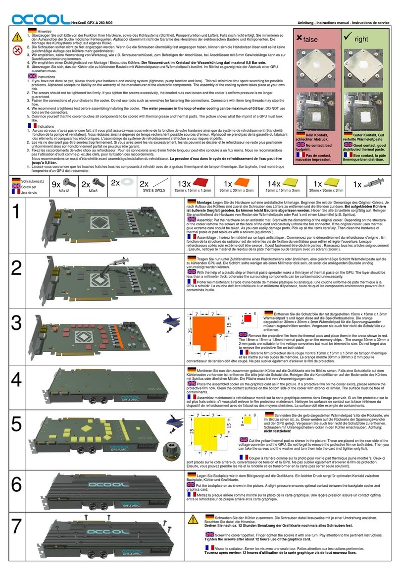 Alphacool NexXxoS GPX-A 280-M09 instruction manual Alphacool NexXxoS GPX-A 280-M09 instruction manual