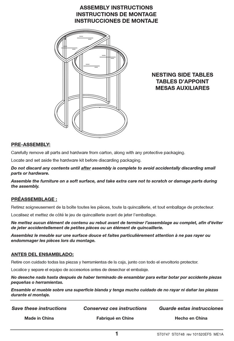 Hailey Home ST0747 User manual Hailey Home ST0747 User manual