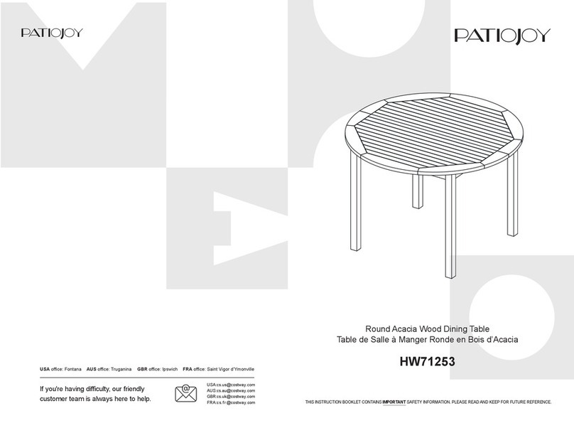 PATIOJOY HW71253 Instruction booklet