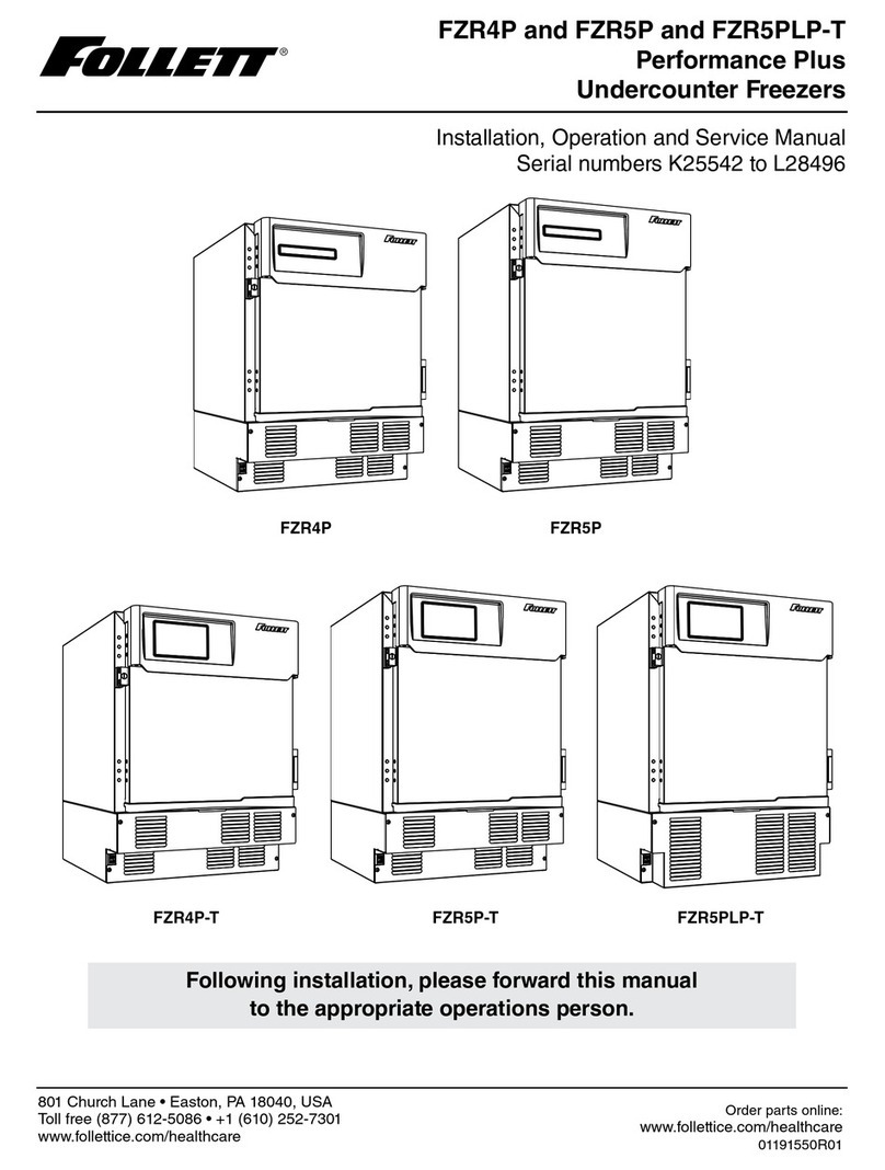 Follett FZR4P Installation, operation and service manual