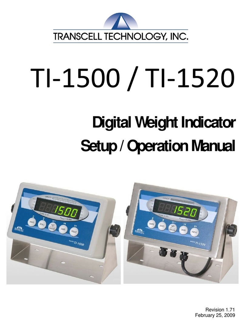 Transcell Technology TI-1500 Parts list manual
