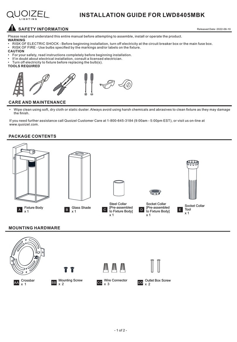 Quoizel LWD8405MBK User manual
