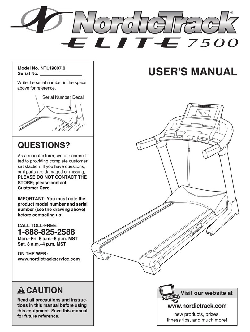 ICON NordicTrack ELITE 7500 user manual