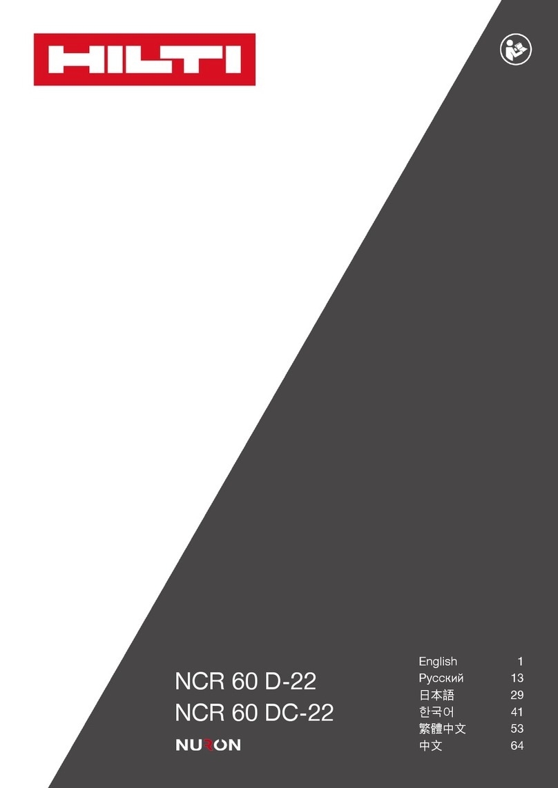 Hilti NURON NCR 60 DC-22 User manual