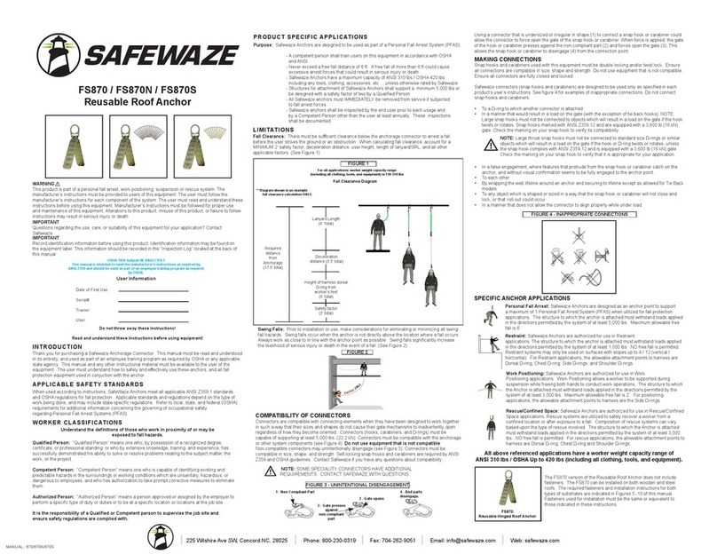 SafeWaze FS870 manual