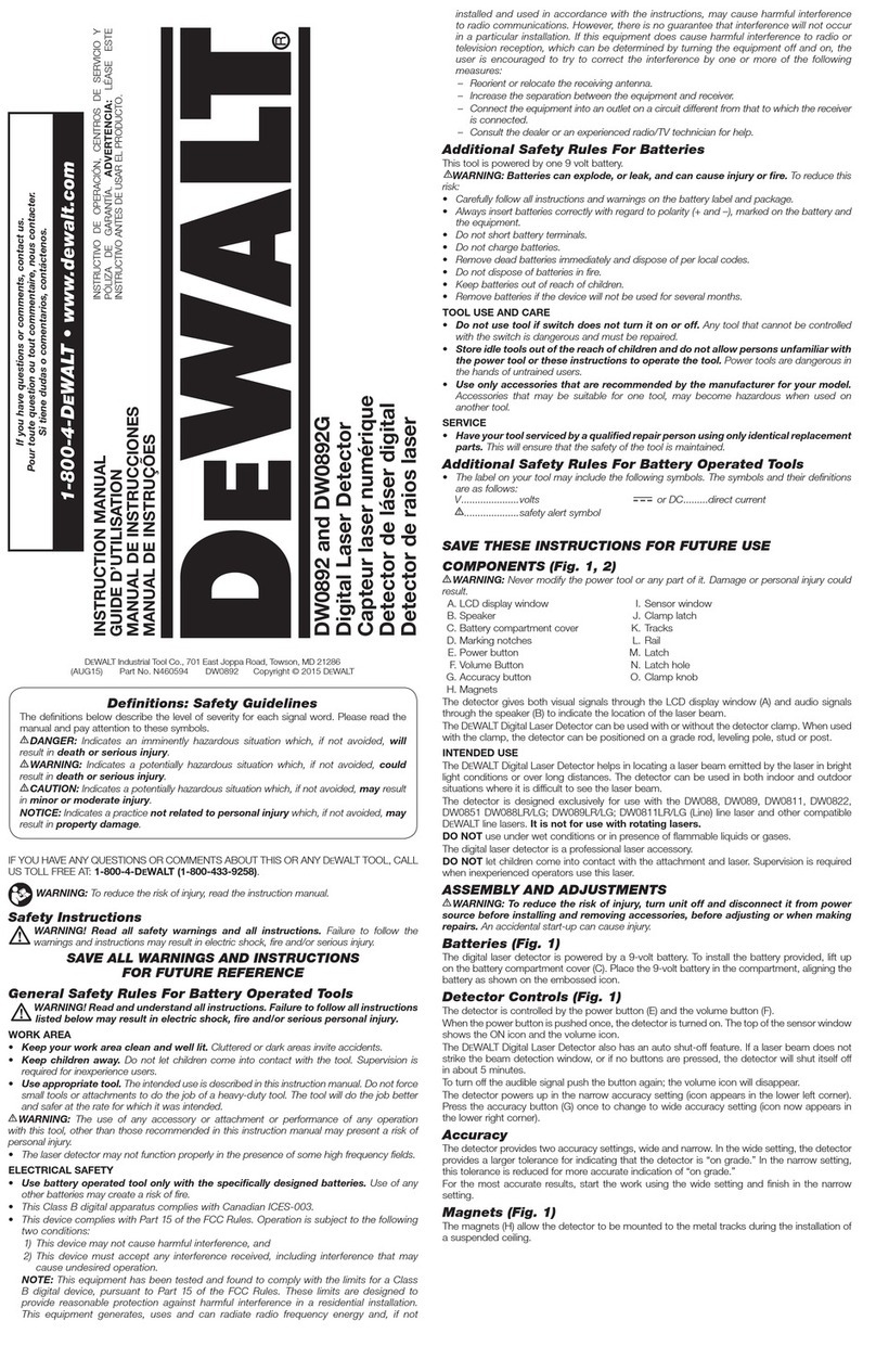 DeWalt DW0892G User manual