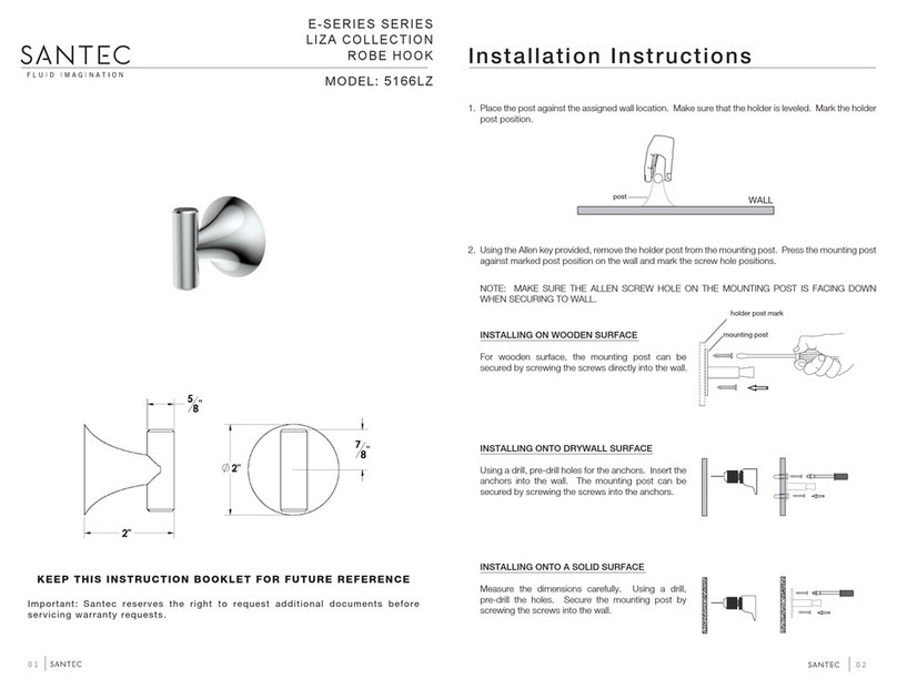 Santec LIZA 5166LZ installation instructions Santec LIZA 5166LZ installation instructions