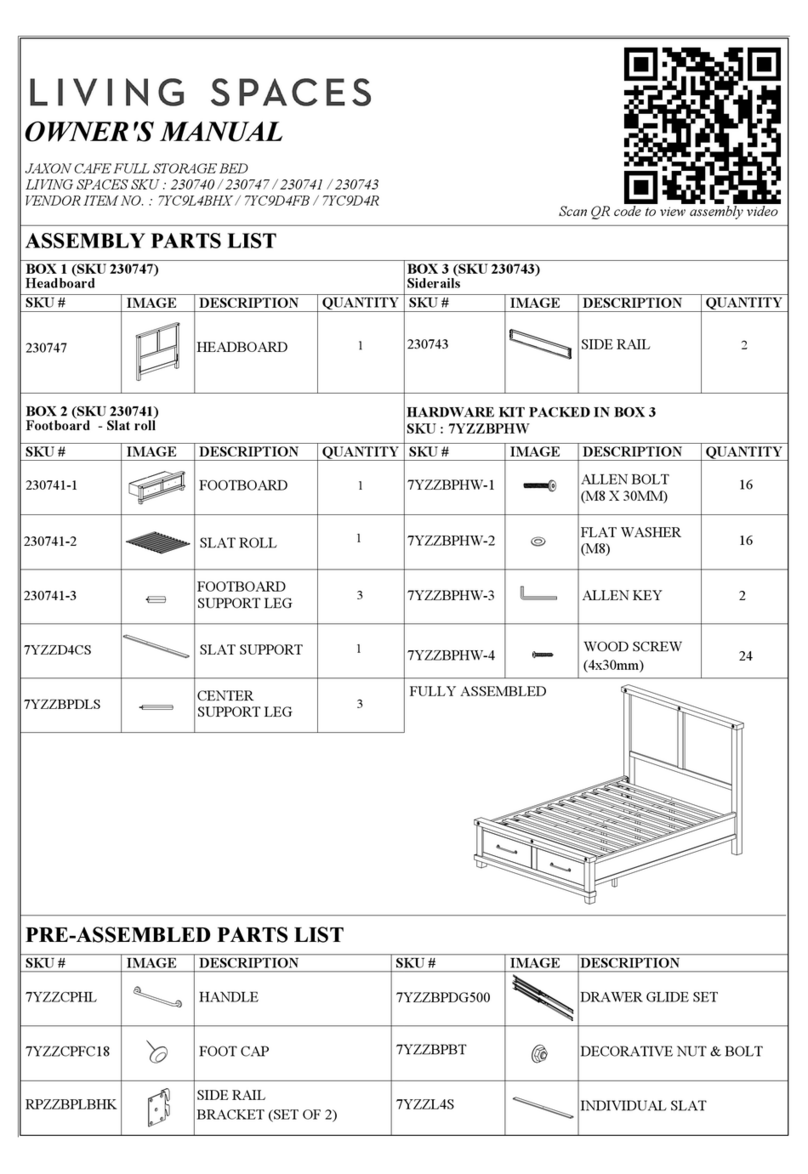 Living Spaces JAXON CAFE 230740 User manual