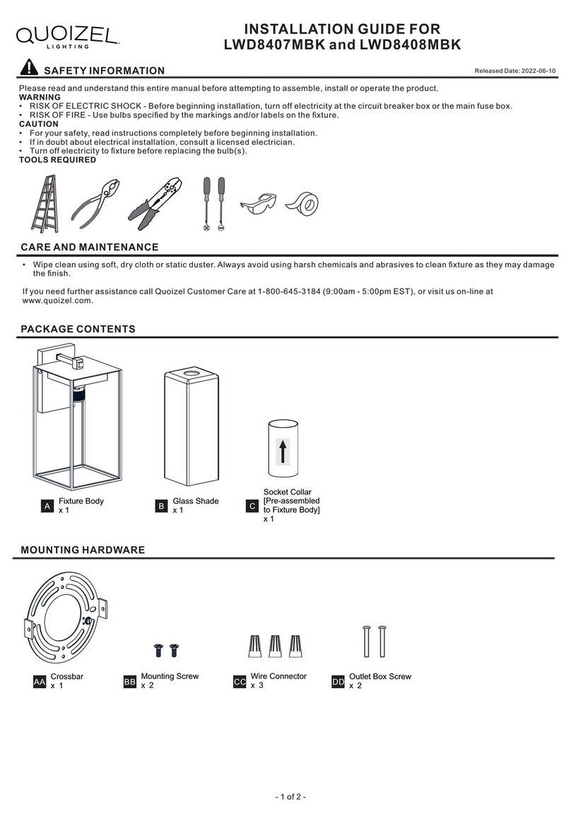 Quoizel LWD8407MBK installation guide