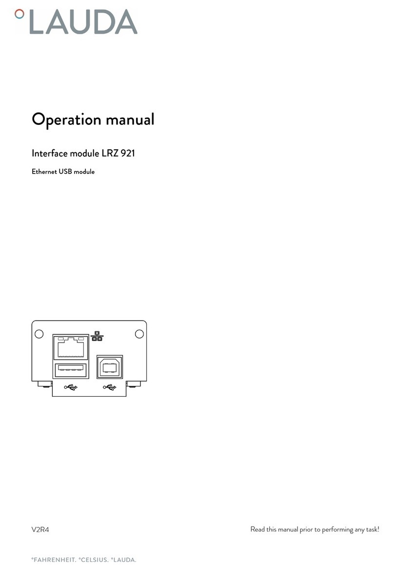 Lauda LRZ 921 Operation manual