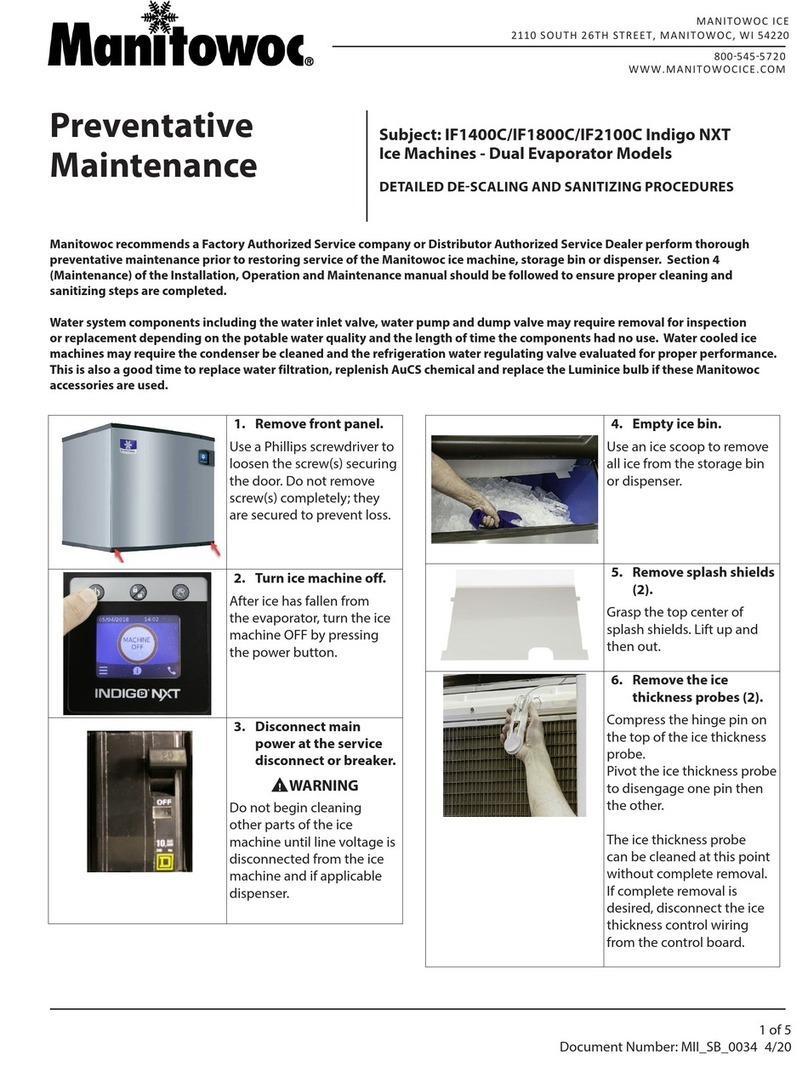 Welbilt Indigo NXT IF1400C Preventative Maintenance Guide Welbilt Indigo NXT IF1400C Preventative Maintenance Guide