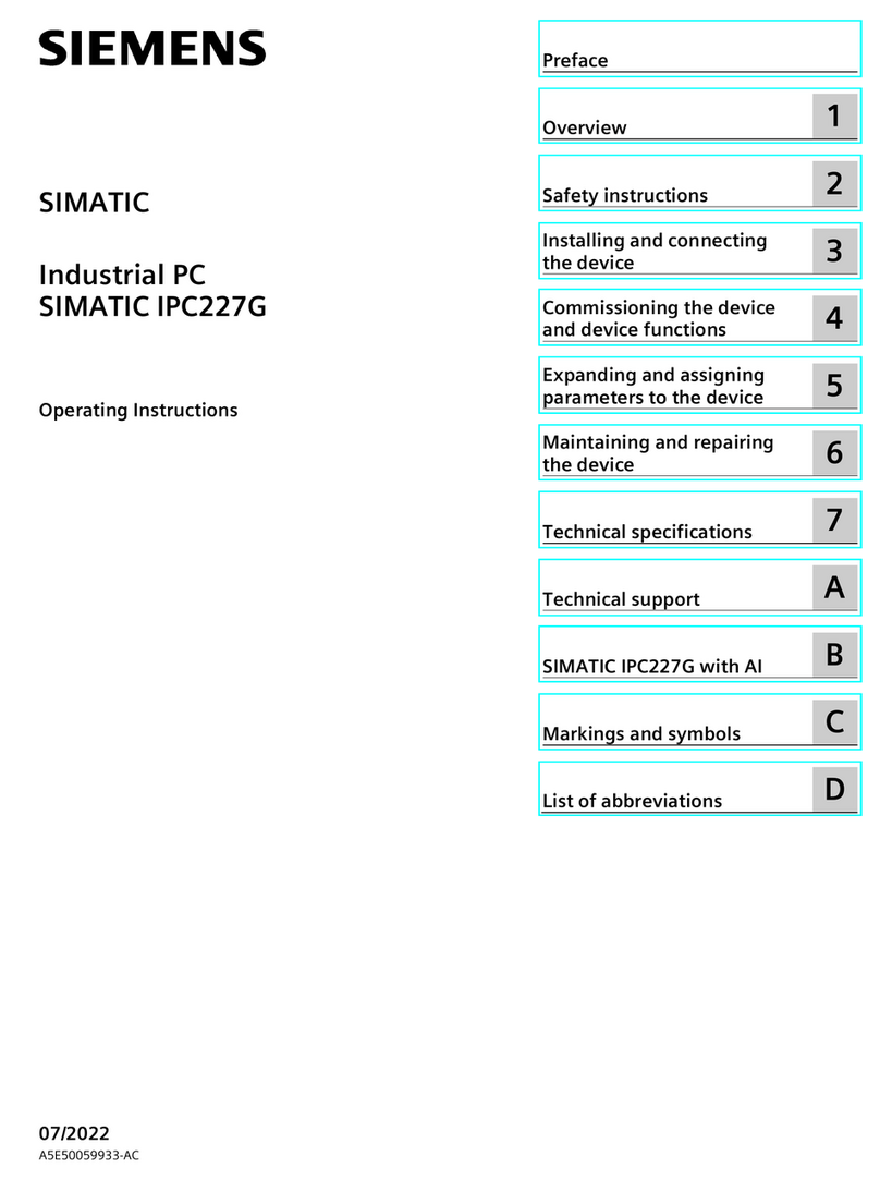 Siemens SIMATIC IPC227G operating instructions