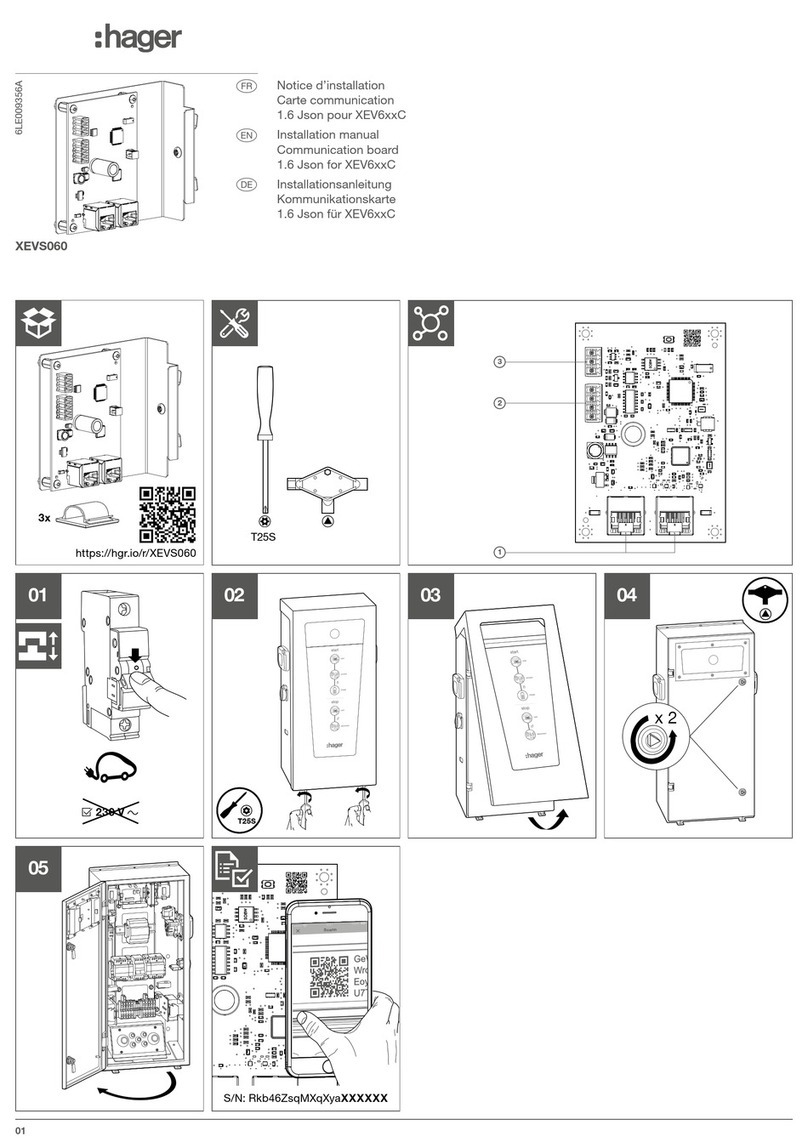 hager XEVS060 installation manual