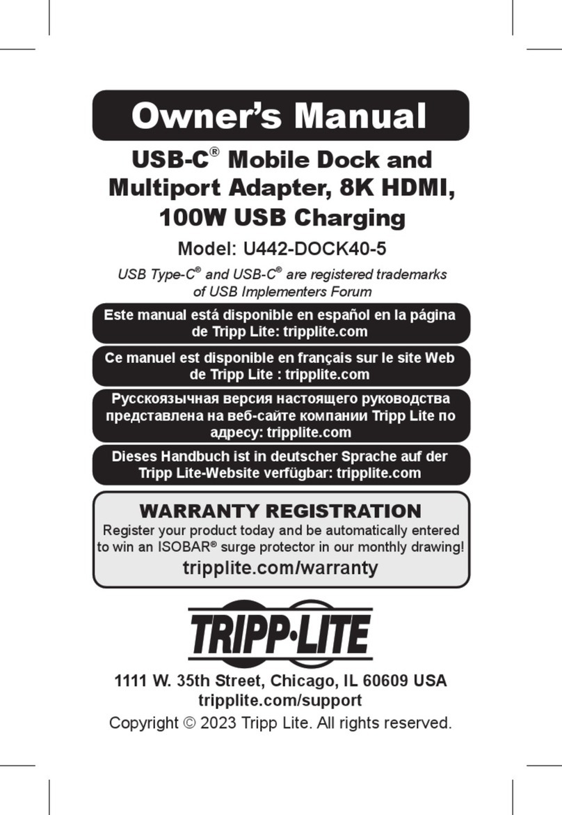 Tripp Lite U442-DOCK40-5 User manual