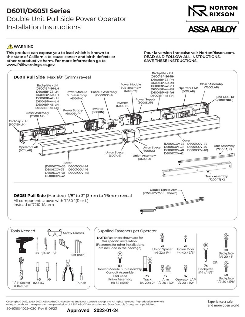Assa Abloy Norton Double D6051 Series User manual