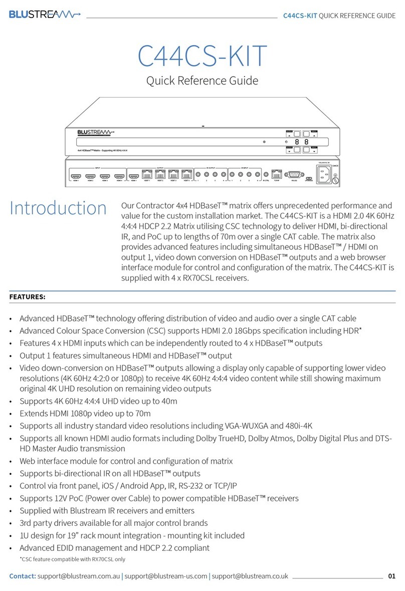 Bluestream C44CS-KIT User manual Bluestream C44CS-KIT User manual