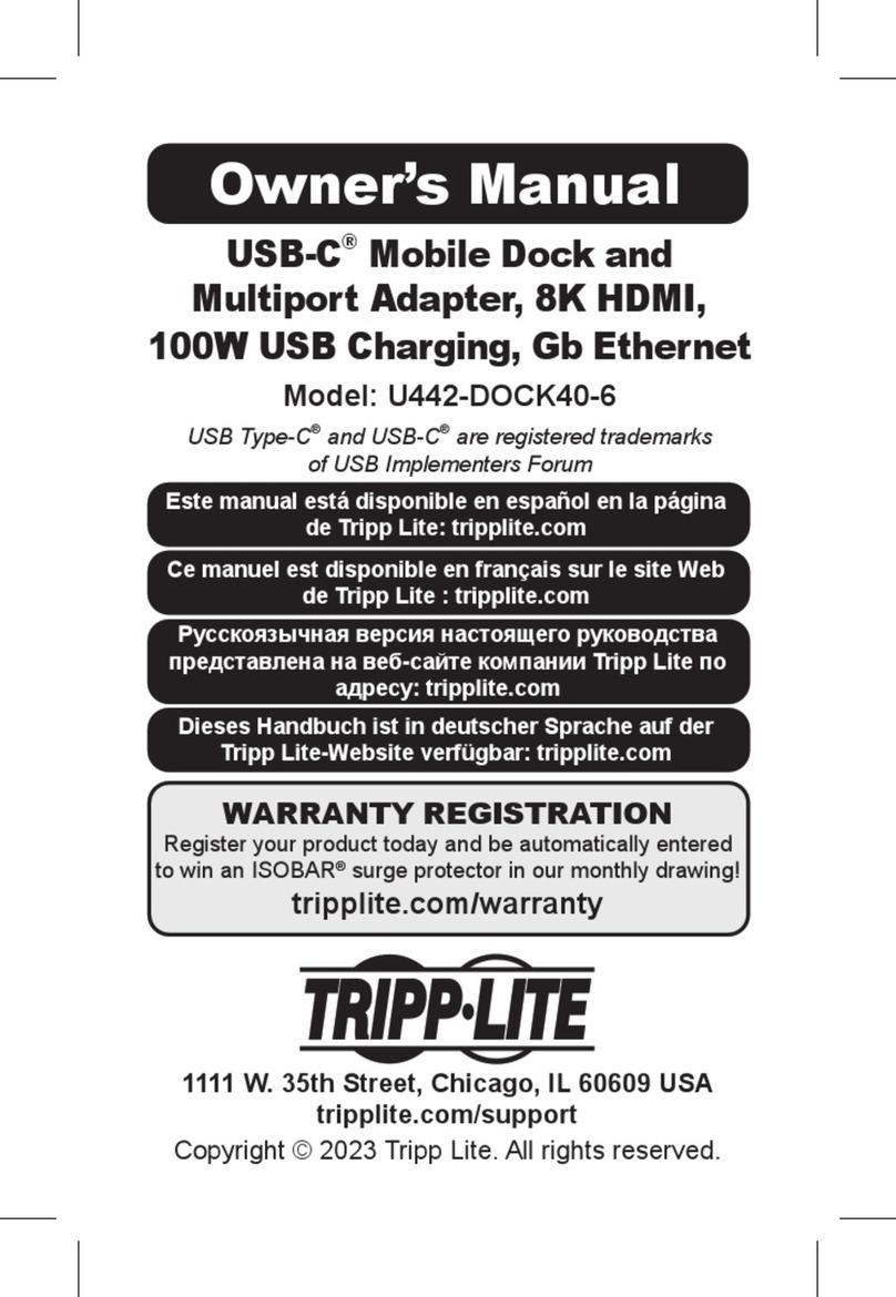 Tripp Lite U442-DOCK40-6 User manual