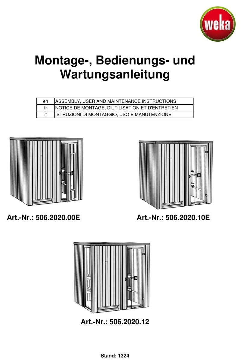 Weka 506.2020.00E ASSEMBLY, USER AND MAINTENANCE INSTRUCTIONS