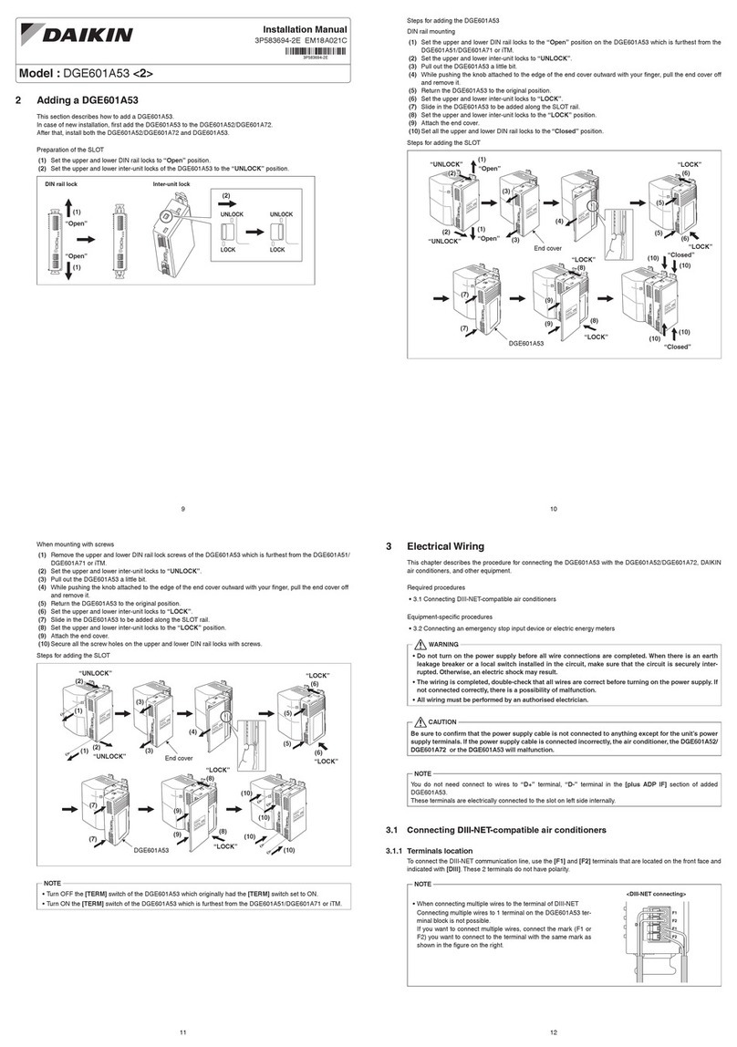 Daikin DGE601A52 User manual