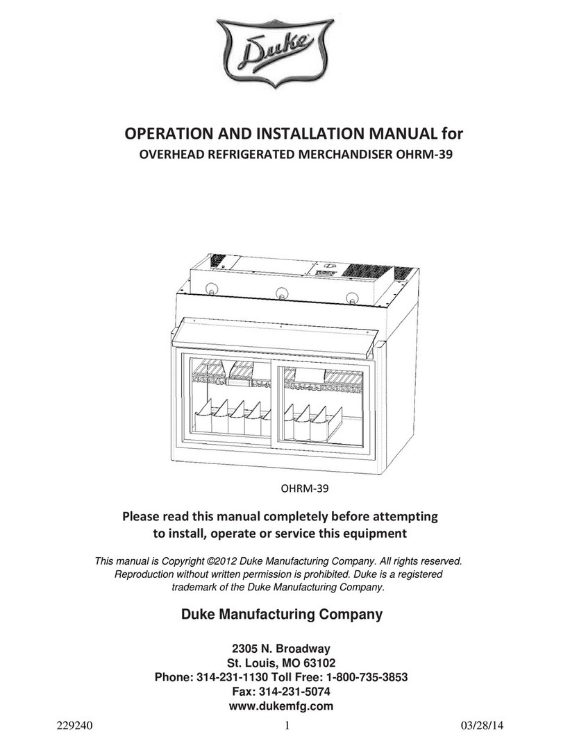 Duke OHRM-39 Operation and installation manual Duke OHRM-39 Operation and installation manual