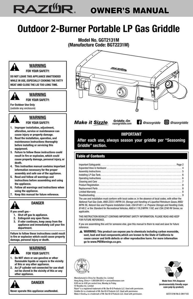 Razor BGT2231M owner's manual