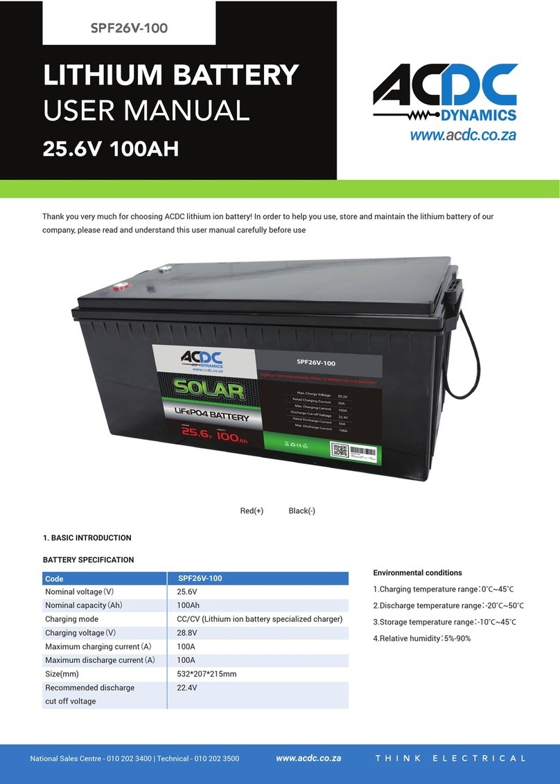 ACDC Dynamics SPF26V-100 user manual
