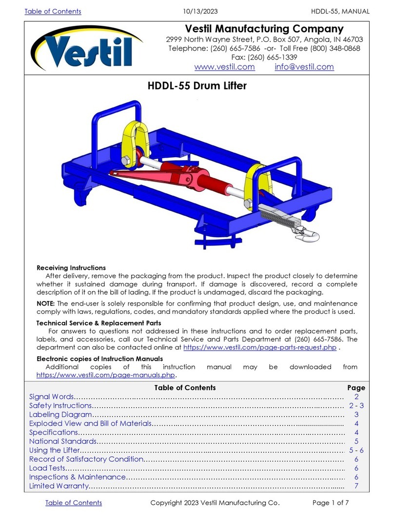 Vestil HDDL-55 manual