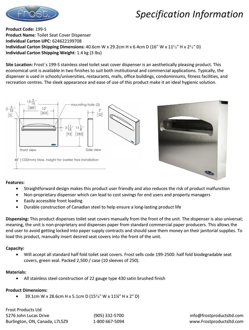 FROST 199-S Instruction sheet