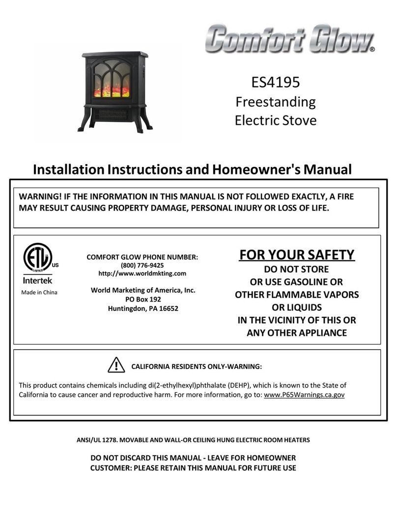 Comfort Glow ES4195 Installation instructions and homeowner's manual