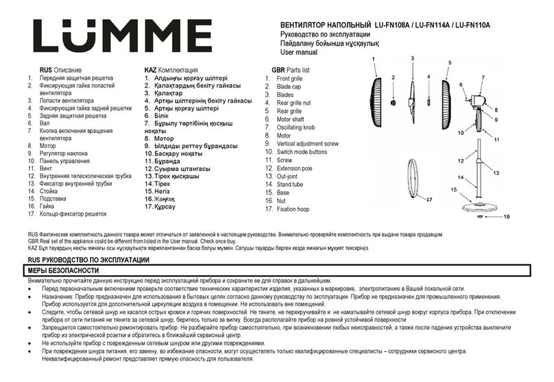 Lumme LU-FN108A User manual