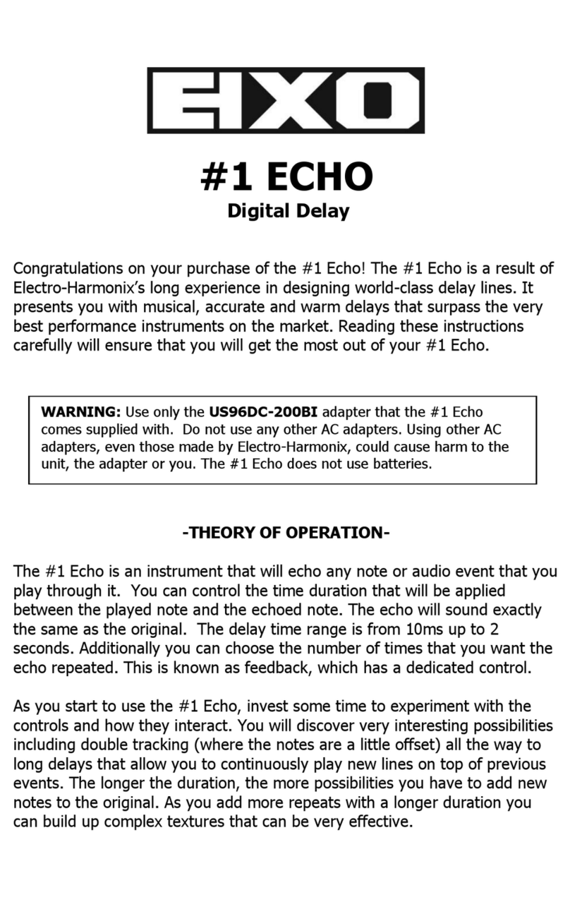 Electro-Harmonix 1 ECHO User manual