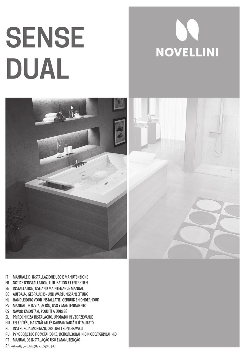 Novellini SENSE DUAL Instructions for installation, use and maintenance manual