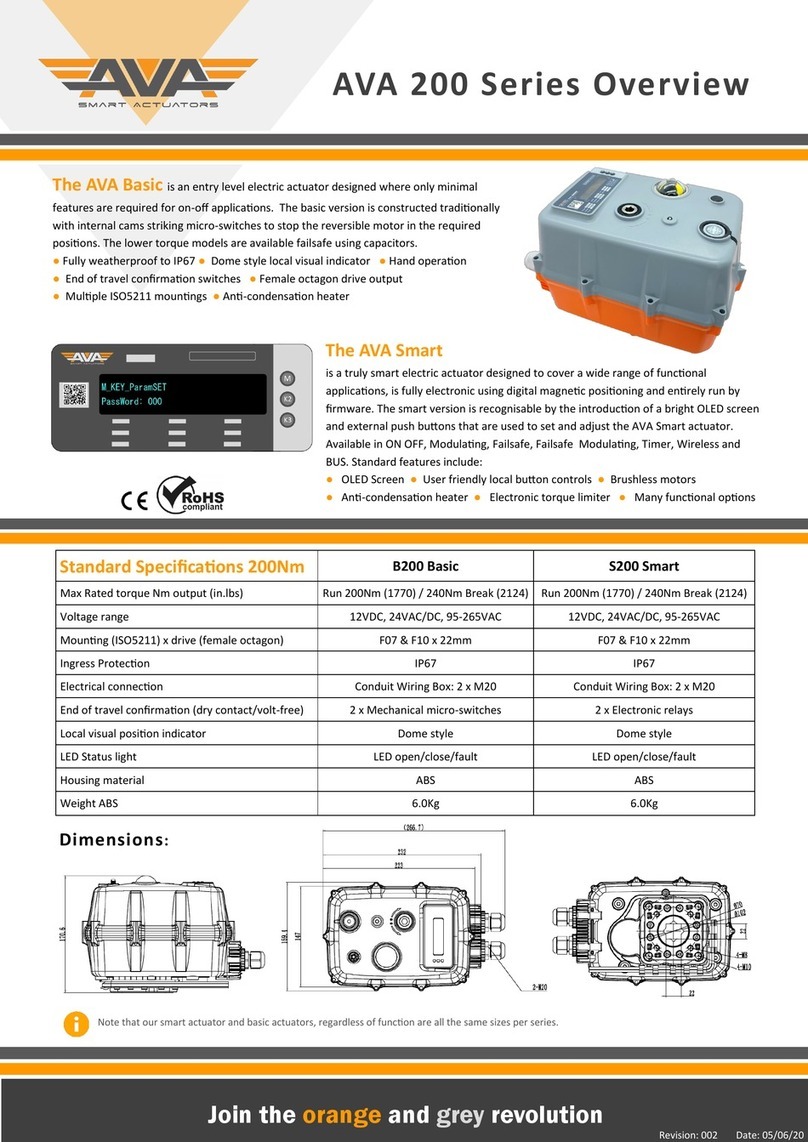 Ava 200 Series Installation operation & maintenance