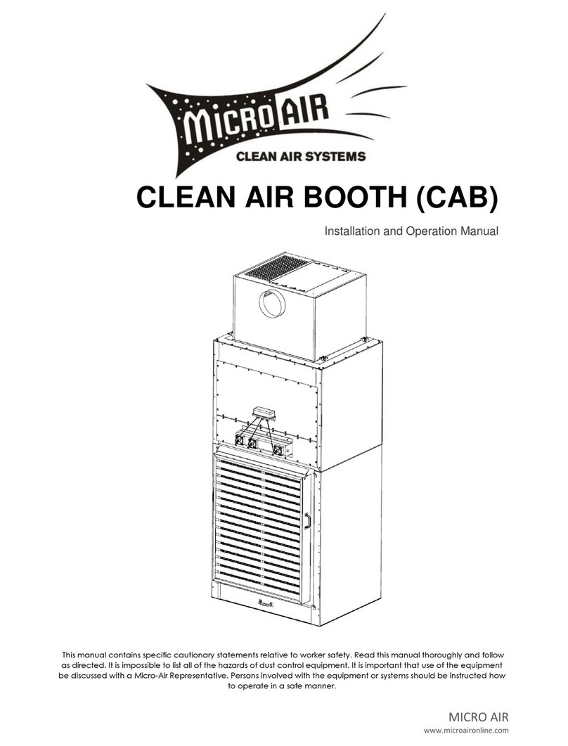 MICRO-AIR CLEAN AIR BOOTH User manual