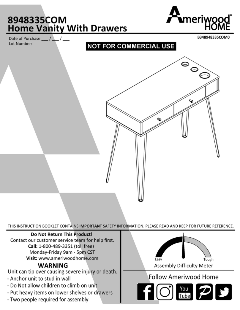 Ameriwood HOME 8948335COM Instruction booklet
