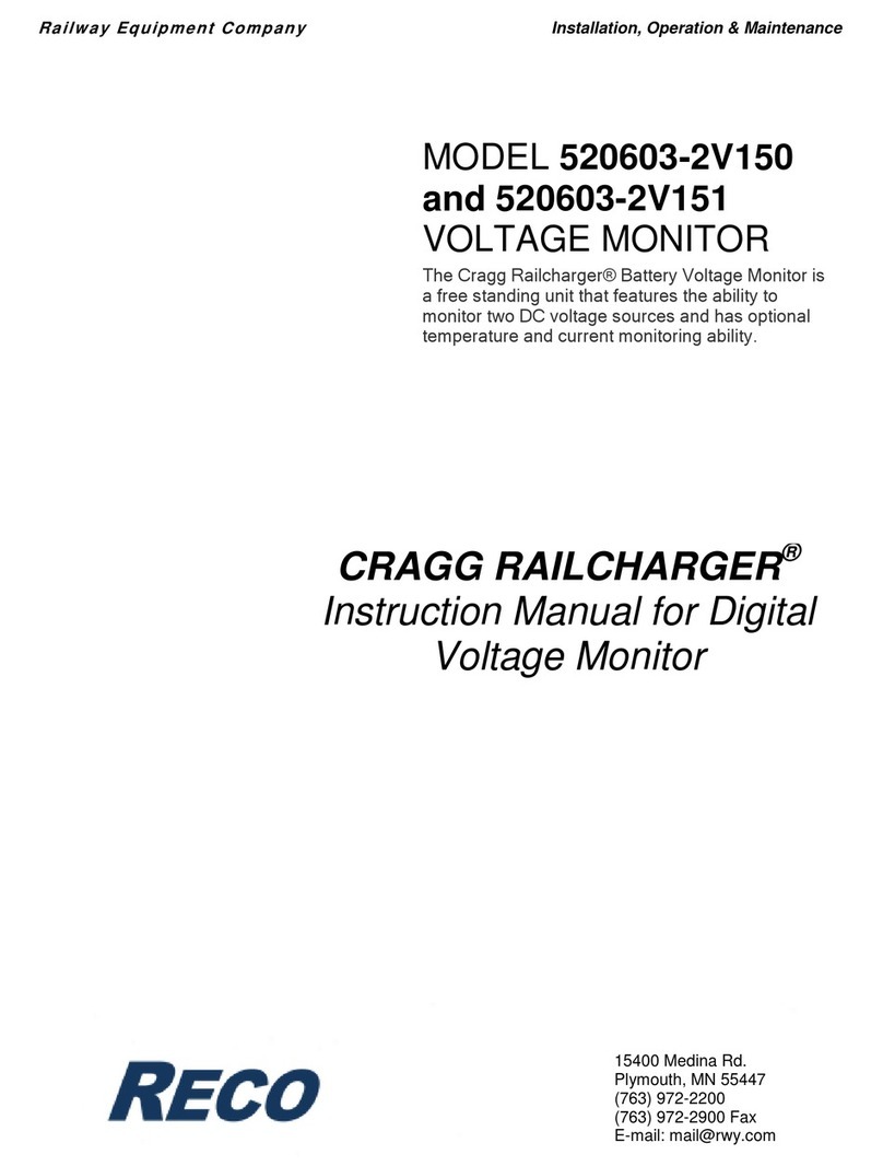 RECO CRAGG RAILCHARGER 520603-2V150 instruction manual