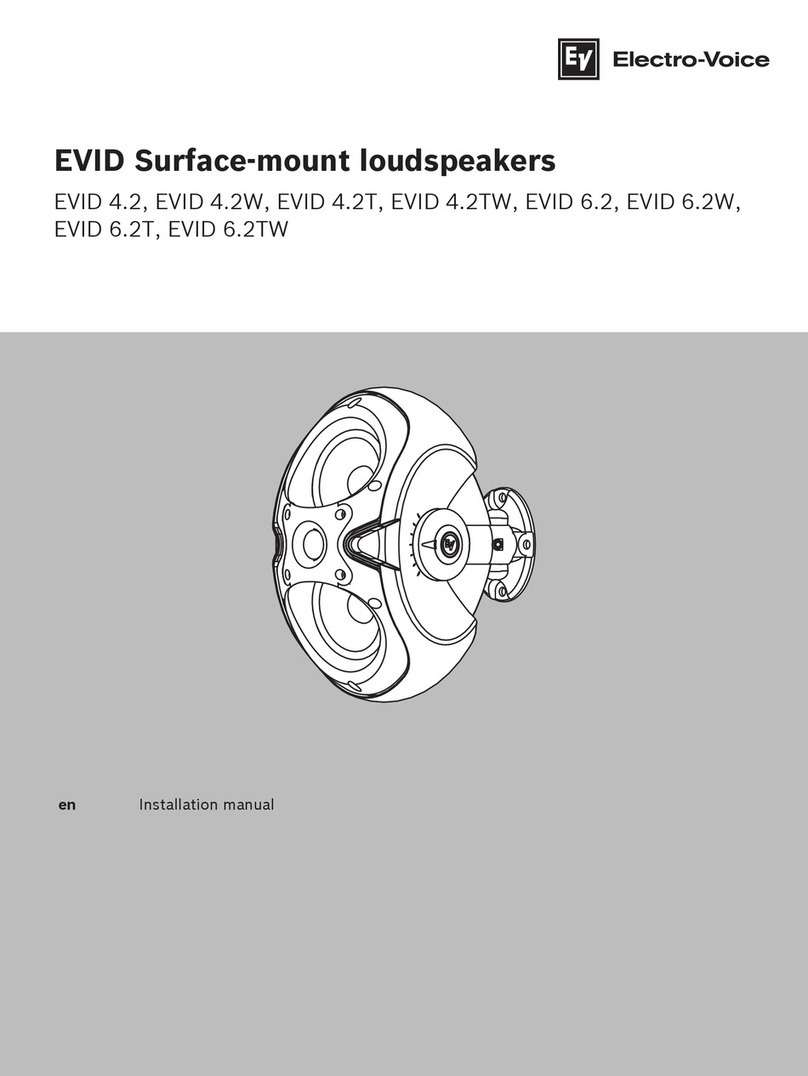 Electro-Voice Compact Full-Range Speaker EVID 4.2 installation manual