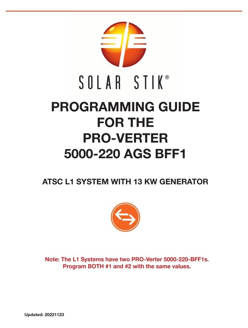 Solar Stik PRO-VERTER 5000-220 AGS BFF1 Programming guide