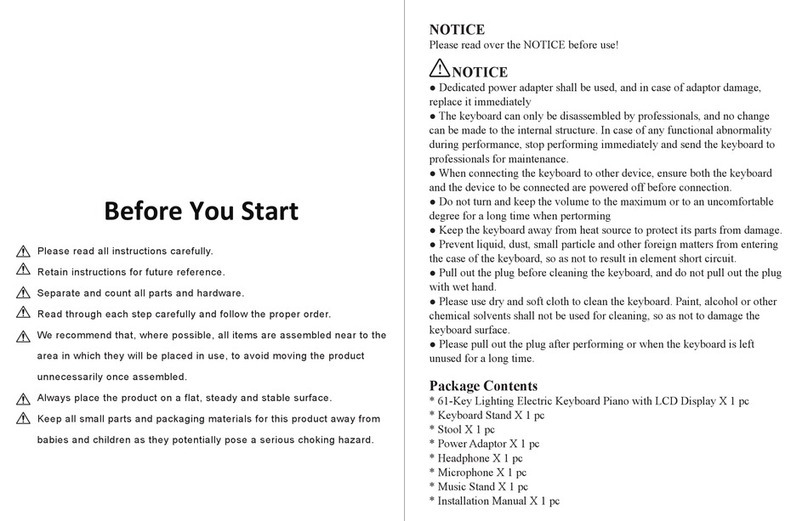Costway MU70009 User manual