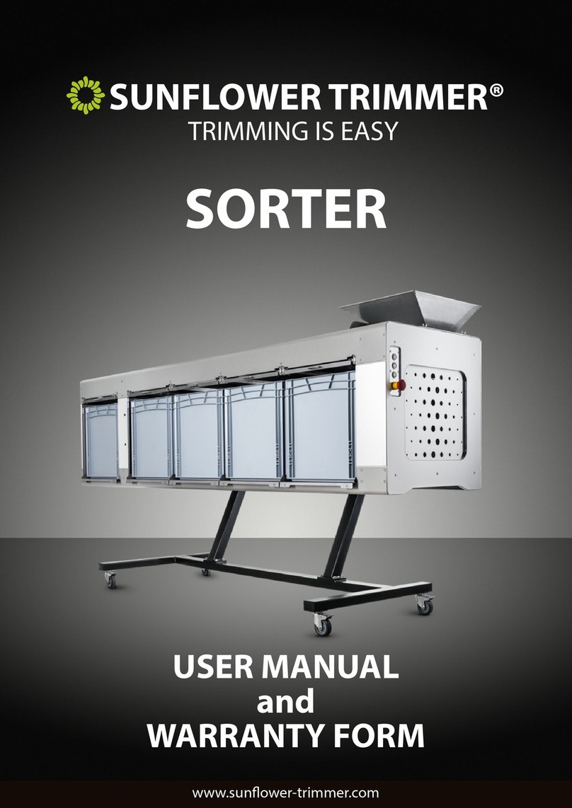SUNFLOWER TRIMMER SORTER USER MANUAL and WARRANTY FORM