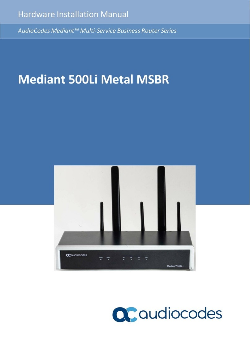 AudioCodes Mediant 500Li MSBR Assembly instructions