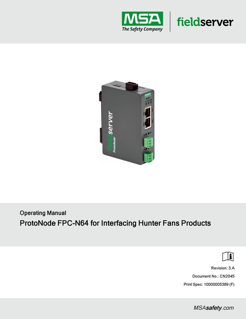 MSA fieldserver ProtoNode FPC-N64 User manual