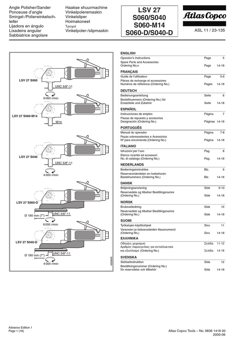 Atlas Copco LSV 27 S060 User manual