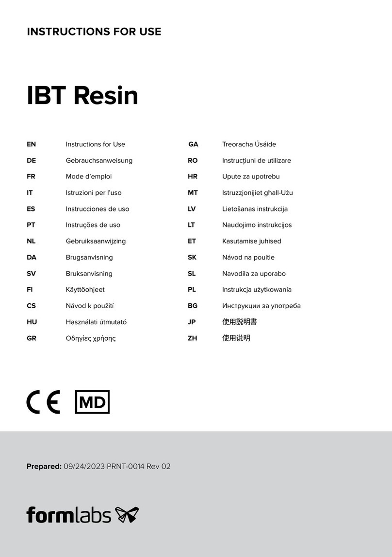 formlabs IBT Resin User manual