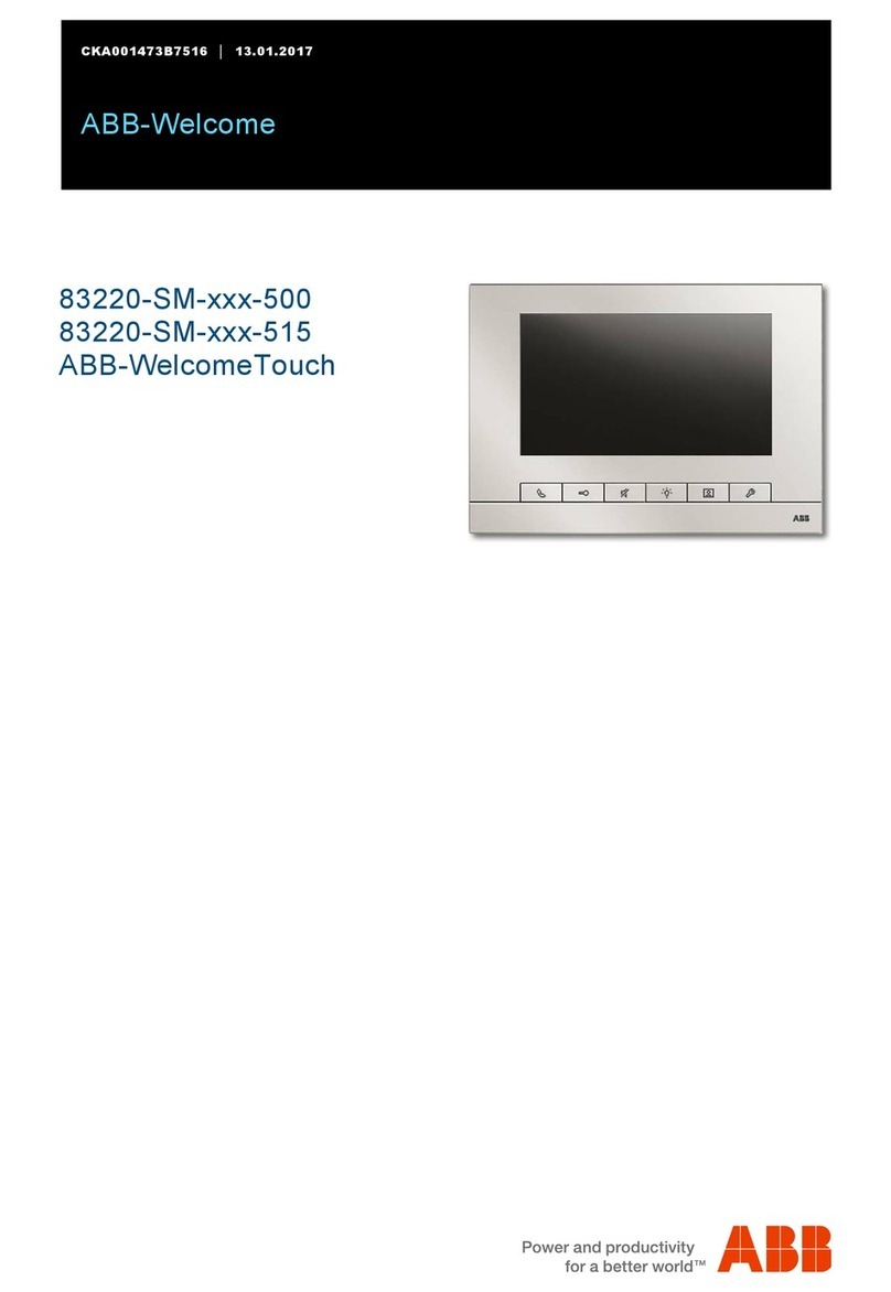 ABB WelcomeTouch 83220-SM 515 Series User manual
