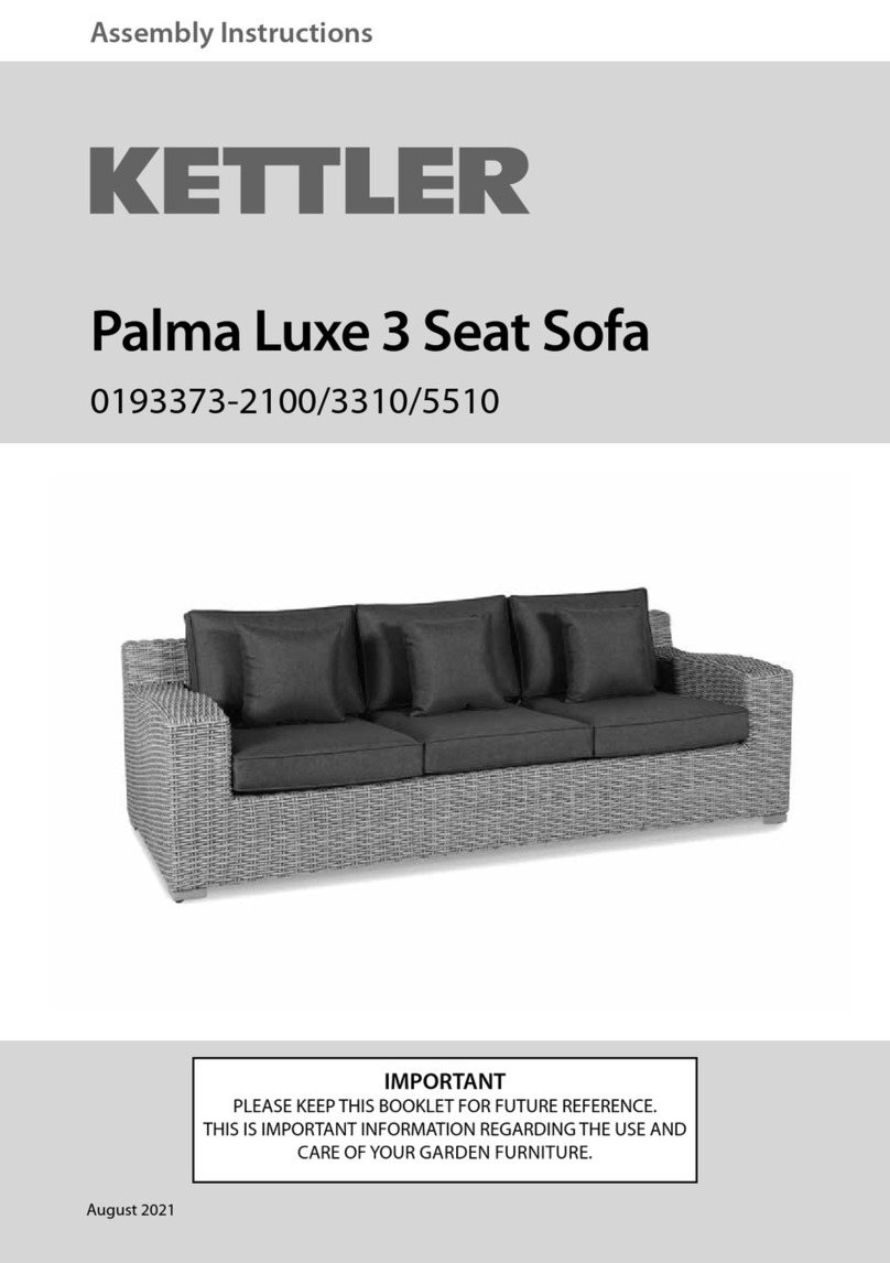 Kettler Palma Luxe 3 Seat Sofa 0193373-2100 User manual Kettler Palma Luxe 3 Seat Sofa 0193373-2100 User manual