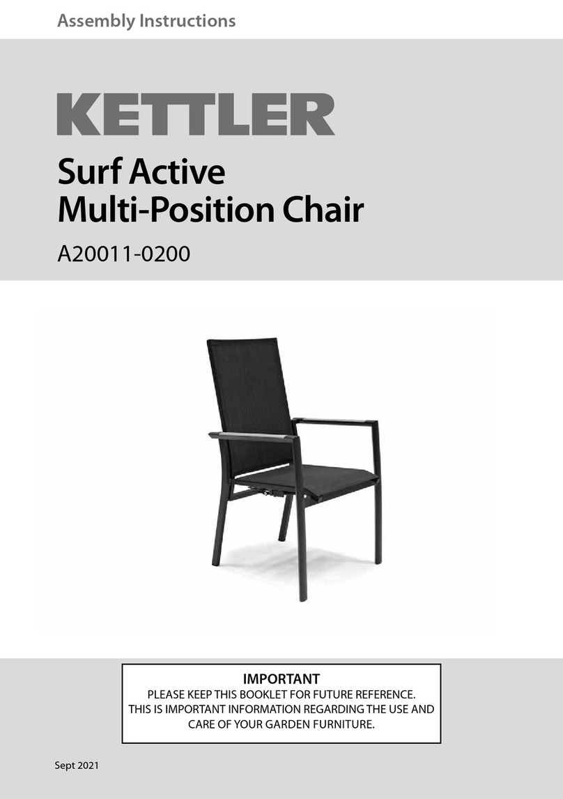 Kettler Surf Active Multi-Position Chair A20011-0200 Assembly instructions Kettler Surf Active Multi-Position Chair A20011-0200 Assembly instructions