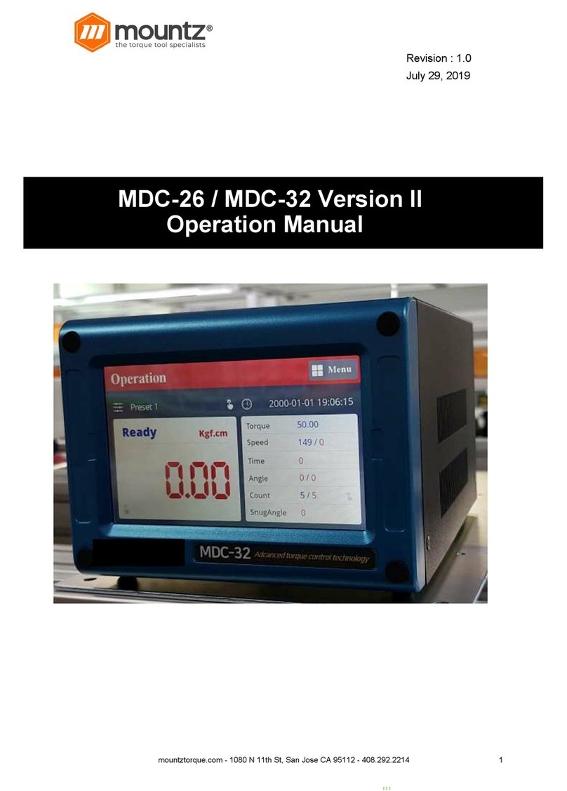 Mountz MDC-26 Operation manual